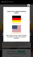 How secretescapes.de looks like on a mobile device such as an iPhone.