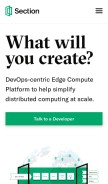 How section.io looks like on a mobile device such as an iPhone.