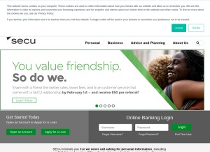 How secumd.org looks like on a tablet such as an iPad.
