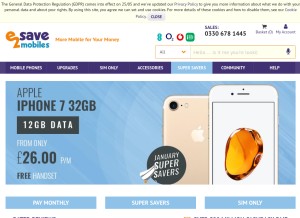 How secure-mobiles.com looks like on a tablet such as an iPad.