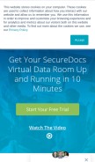 How securedocs.com looks like on a mobile device such as an iPhone.