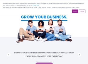 How securedtouch.com looks like on a tablet such as an iPad.