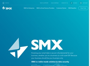 How securemx.biz looks like on a tablet such as an iPad.