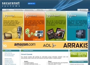 How securenetsystems.net looks like on a tablet such as an iPad.