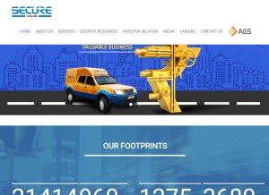 How securevalue.in looks like on a tablet such as an iPad.