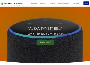 How securitybankkc.com looks like on a tablet such as an iPad.