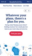 How securityhealth.org looks like on a mobile device such as an iPhone.