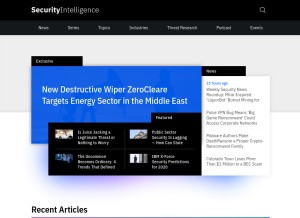 How securityintelligence.com looks like on a tablet such as an iPad.