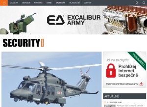 How securitymagazin.cz looks like on a tablet such as an iPad.