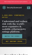 How securityscorecard.io looks like on a mobile device such as an iPhone.