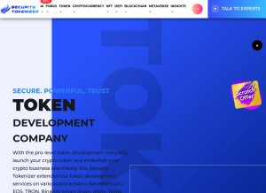 How securitytokenizer.io looks like on a tablet such as an iPad.