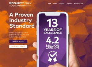 How securitytrax.com looks like on a tablet such as an iPad.
