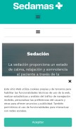 How sedamas.es looks like on a mobile device such as an iPhone.