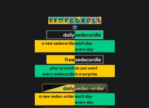 How sedecordle.com looks like on a tablet such as an iPad.
