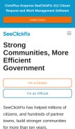 How seeclickfix.com looks like on a mobile device such as an iPhone.