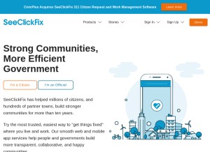 How seeclickfix.com looks like on a tablet such as an iPad.