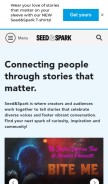 How seedandspark.com looks like on a mobile device such as an iPhone.