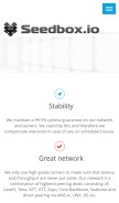 How seedbox.io looks like on a mobile device such as an iPhone.