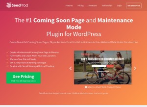 How seedprod.com looks like on a tablet such as an iPad.