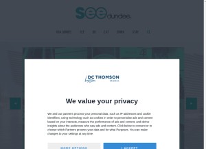 How seedundee.com looks like on a tablet such as an iPad.