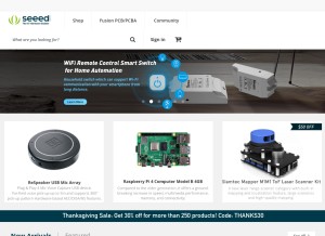 How seeedstudio.com looks like on a tablet such as an iPad.