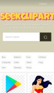 How seekclipart.com looks like on a mobile device such as an iPhone.