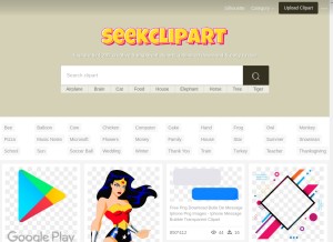 How seekclipart.com looks like on a tablet such as an iPad.