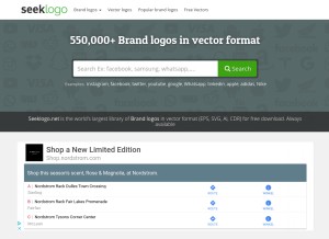 How seeklogo.net looks like on a tablet such as an iPad.