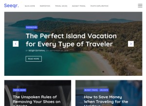 How seeqr.com looks like on a tablet such as an iPad.