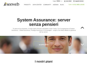 How seeweb.it looks like on a tablet such as an iPad.