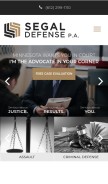 How segaldefense.com looks like on a mobile device such as an iPhone.