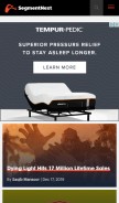 How segmentnext.com looks like on a mobile device such as an iPhone.