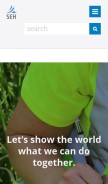How sehinc.com looks like on a mobile device such as an iPhone.