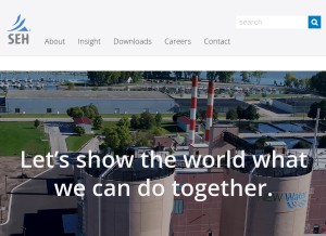 How sehinc.com looks like on a tablet such as an iPad.