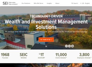 How seic.com looks like on a tablet such as an iPad.