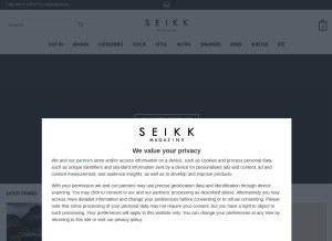 How seikk.co.uk looks like on a tablet such as an iPad.