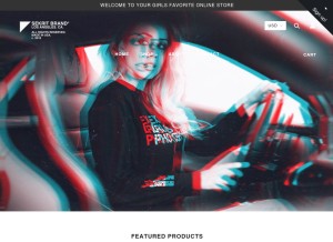 How sekritbrand.com looks like on a tablet such as an iPad.