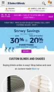 How selectblinds.com looks like on a mobile device such as an iPhone.