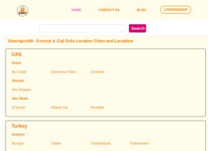 How selectgirls99.com looks like on a tablet such as an iPad.