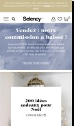 How selency.fr looks like on a mobile device such as an iPhone.
