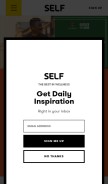 How self.com looks like on a mobile device such as an iPhone.