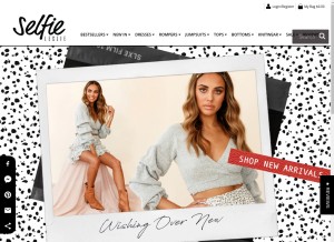 How selfieleslie.com looks like on a tablet such as an iPad.