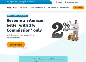 How sell.amazon.in looks like on a tablet such as an iPad.