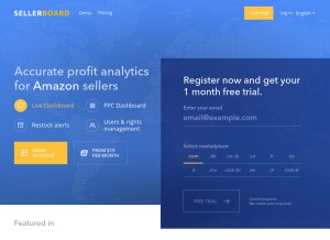 How sellerboard.com looks like on a tablet such as an iPad.