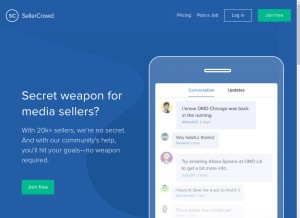 How sellercrowd.com looks like on a tablet such as an iPad.