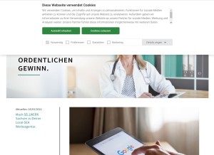 How sellwerk-sachsen.de looks like on a tablet such as an iPad.