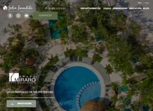 How selvaescondida.mx looks like on a tablet such as an iPad.