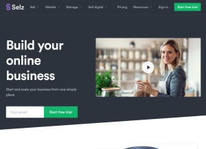How selz.com looks like on a tablet such as an iPad.