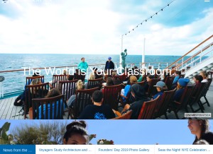 How semesteratsea.org looks like on a tablet such as an iPad.