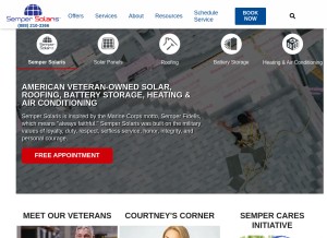 How sempersolaris.com looks like on a tablet such as an iPad.